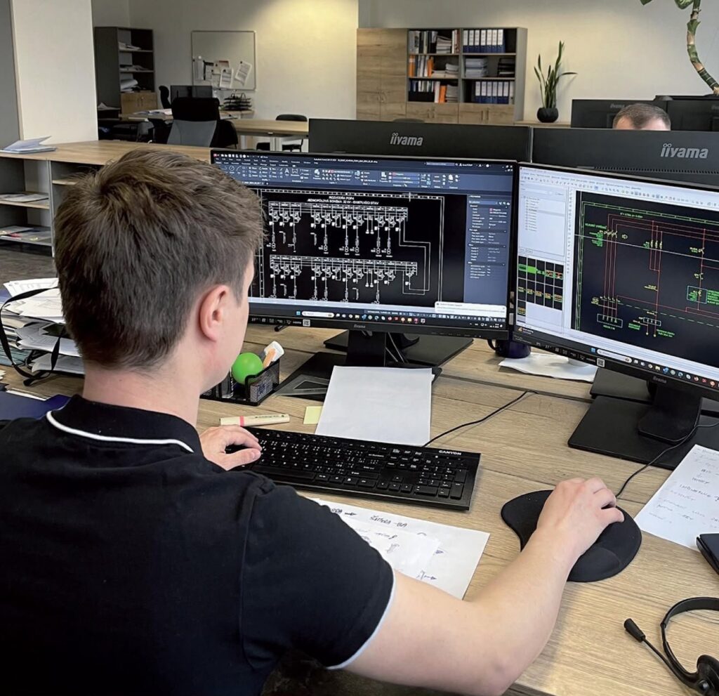 PI Solar drafter preparing AutoCAD electrical drawings
